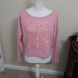 Vintage Pink Victoria's Secret Peace Sweatshirt